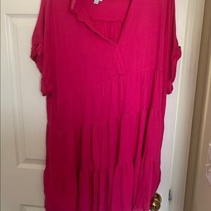 Chic Pink Midi Dress shop the mint size xl